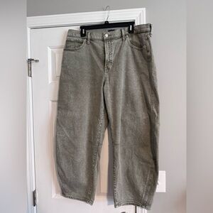 GAP Light Green Barel Jeans